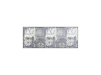 Deurmat 75x190 geweven retro-vintage patroon arabesque blauw en grijs - afbeelding 2 van  3