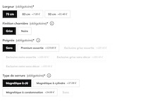 Deurset, 73 cm - basaltleer - afbeelding 2 van  4