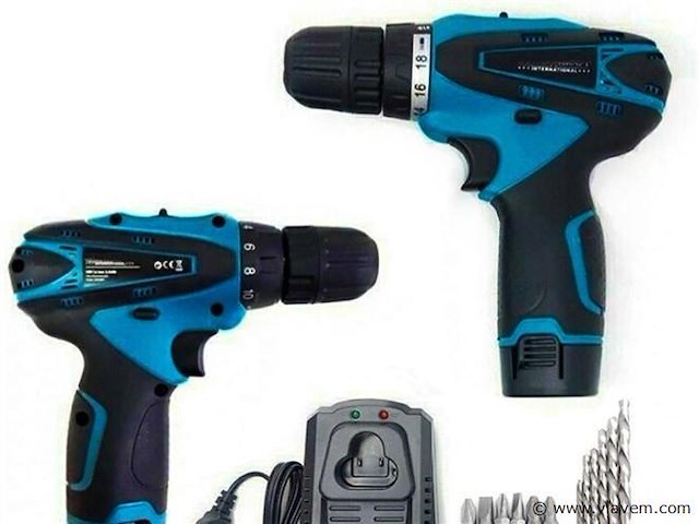 Deutsche stahl accu boormachineset 18v dubbele set - afbeelding 1 van  2