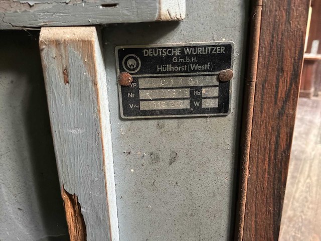 Deutsche wurlitzer gmbh c110 jukebox - afbeelding 8 van  9