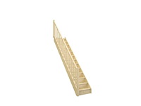 Deva 2 natuurlijke spar rechte trappen, 13 treden met linker leuning, acm, 1,76 cm - afbeelding 2 van  3