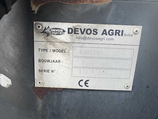 Devos agri - khb2400 - silage cutters and spreader - 2017 - afbeelding 2 van  10