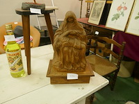 Devotica beeld in massief hout - afbeelding 2 van  2