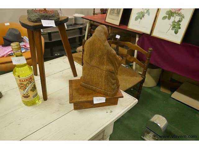 Devotica beeld in massief hout - afbeelding 1 van  2