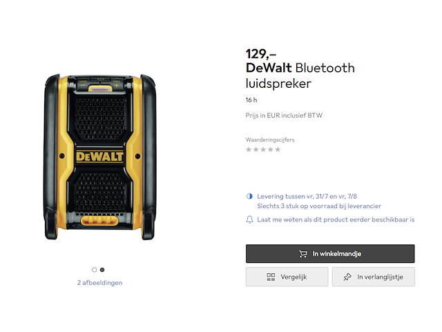 Dewalt bluetooth bouwradio dcr006 - afbeelding 7 van  7