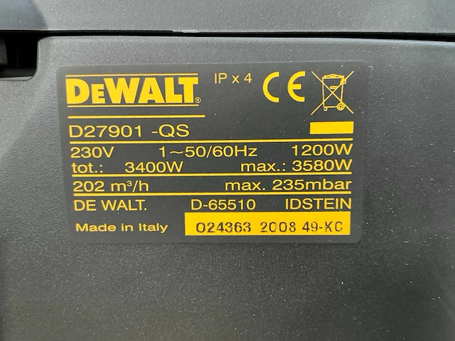 Dewalt d27902 industriële stofzuiger - afbeelding 6 van  7