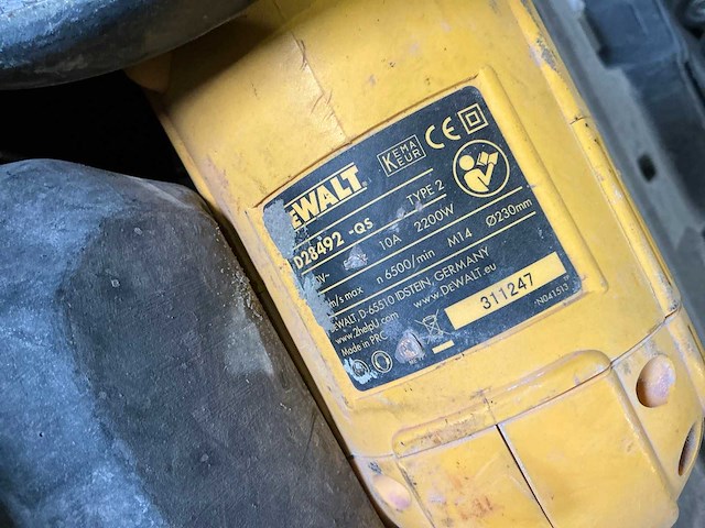 Dewalt d28492 haakse slijpmachine - afbeelding 5 van  6