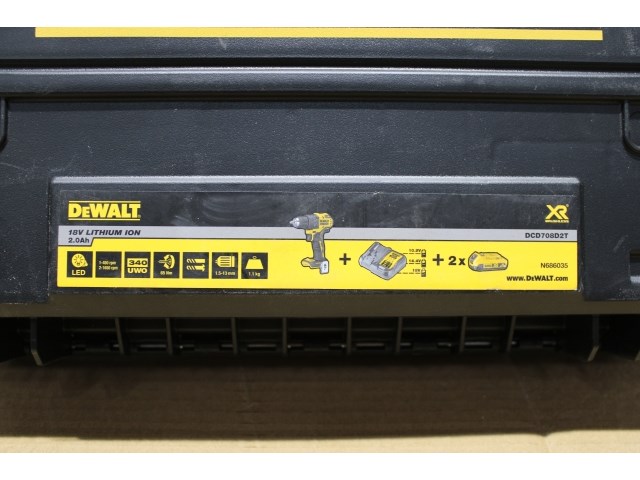 Dewalt dcd708d2t-qw schroef-/boormachine - afbeelding 2 van  3