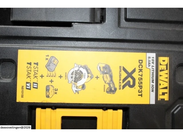 Dewalt dck755p3t-qw 7-delige voordeelset - afbeelding 5 van  5