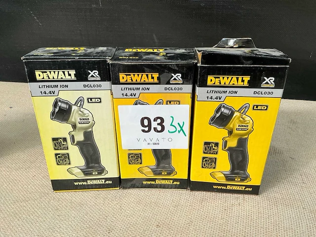 Dewalt dcl030 accu draaglamp (3x) - afbeelding 1 van  3