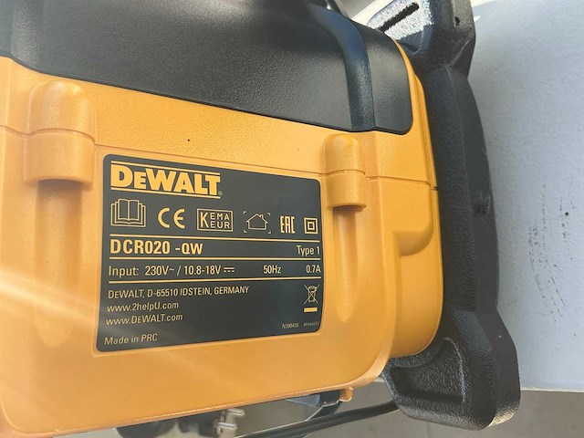 Dewalt dcr020 werfradio - afbeelding 3 van  3