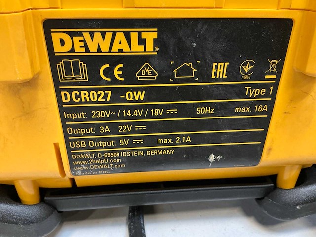 Dewalt dcr027 werfradio - afbeelding 8 van  9