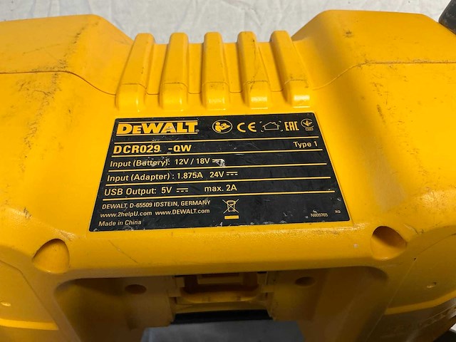 Dewalt dcr029 accu werfradio met xr flex accu - afbeelding 4 van  8