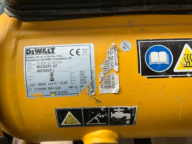 Dewalt dpc10qtc-qs compressor - afbeelding 6 van  6
