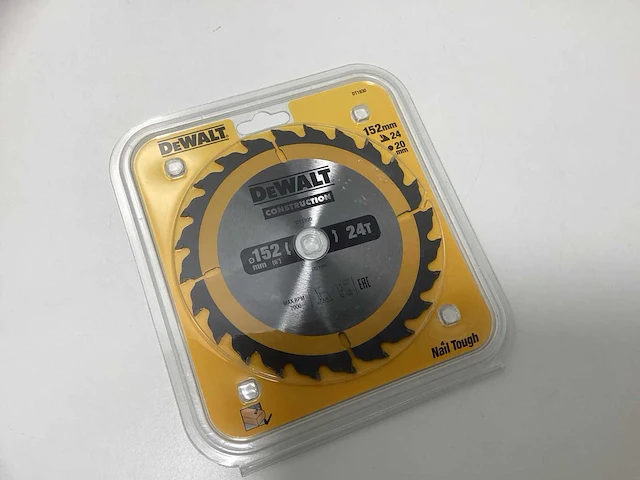 Dewalt dt1930 construction cirkelzaagblad 152mm - 24t - afbeelding 2 van  7