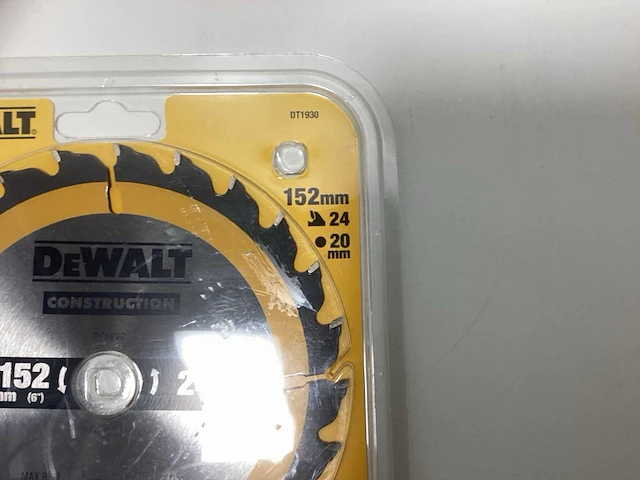 Dewalt dt1930 construction cirkelzaagblad 152mm - 24t - afbeelding 5 van  7