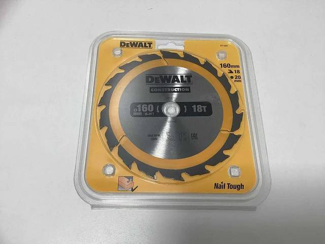 Dewalt dt1931 construction cirkelzaagblad 160mm - 18t - afbeelding 6 van  7