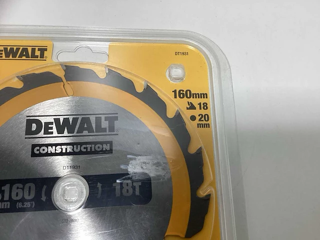 Dewalt dt1931 construction cirkelzaagblad 160mm - 18t - afbeelding 3 van  6