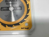 Dewalt dt1931 construction cirkelzaagblad 160mm - 18t - afbeelding 6 van  6
