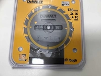 Dewalt dt1946 construction cirkelzaagblad 136mm - 16t v 24t - afbeelding 2 van  6