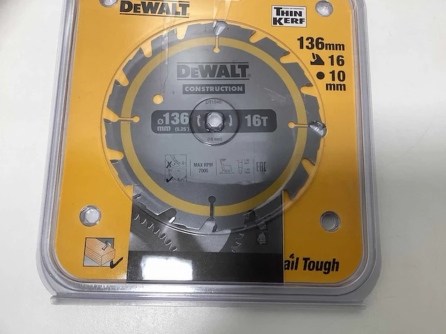 Dewalt dt1946 construction cirkelzaagblad 136mm - 16t v 24t - afbeelding 6 van  6