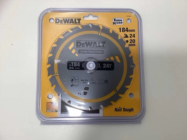 Dewalt dt1951 construction cirkelzaagblad - 184mm - 24t - afbeelding 1 van  8