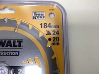 Dewalt dt1951 construction cirkelzaagblad - 184mm - 24t - afbeelding 3 van  8
