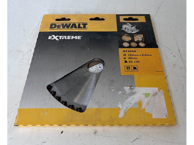 Dewalt dt4064-qz cirkelzaagblad 190x2.6mm 40t atb 10° - afbeelding 1 van  2