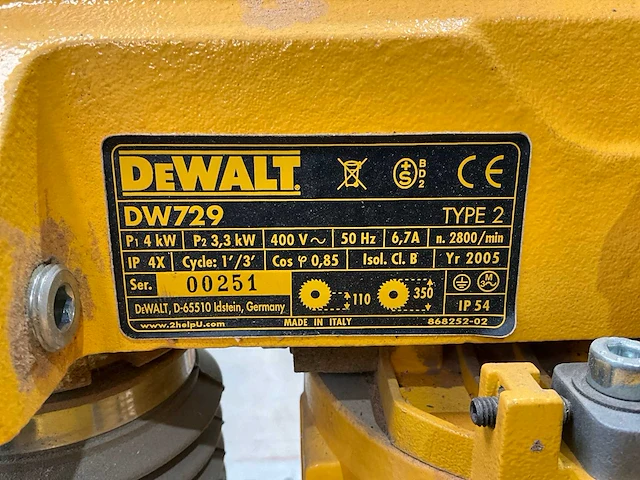 Dewalt dw 729 radiaalafkortzaagmachine - afbeelding 6 van  8