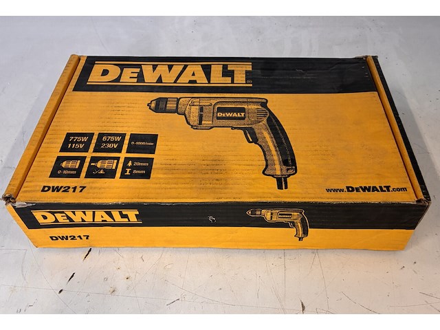 Dewalt dw217-qs 10 mm boormachine, 4000 tpm - afbeelding 1 van  6