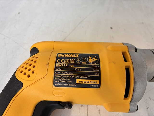 Dewalt dw217-qs 10 mm boormachine, 4000 tpm - afbeelding 6 van  6