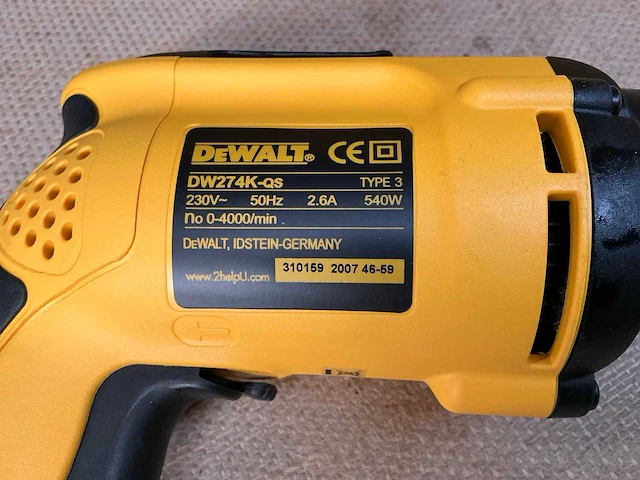 Dewalt dw274k schroefboormachine voor gipskarton - afbeelding 2 van  5