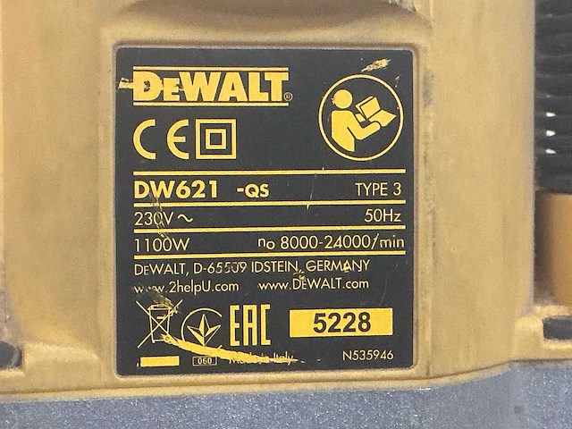 Dewalt dw621 bovenfrees - afbeelding 3 van  3