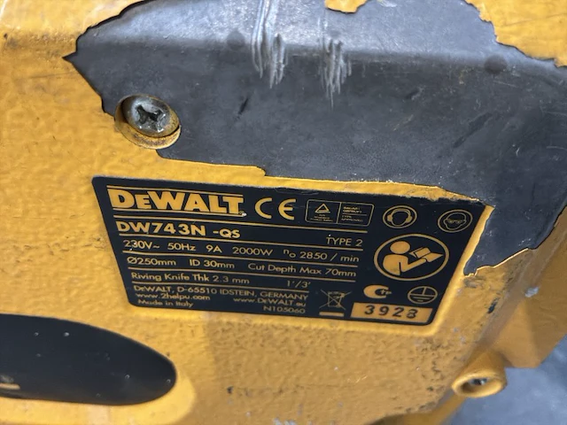 Dewalt dw743n-qs tafelzaag - afbeelding 6 van  6