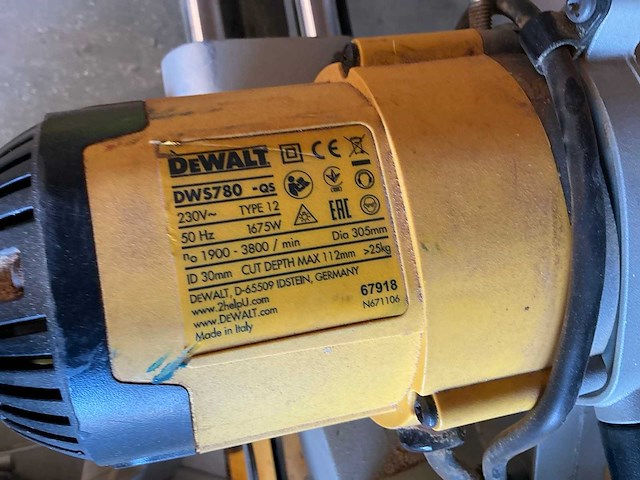 Dewalt dws780 12 afkortzaag - afbeelding 4 van  6