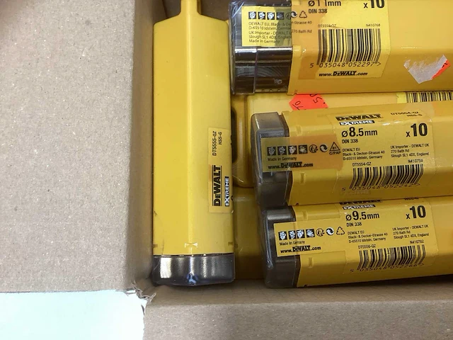 Dewalt extreme hss-g metaalboren partij - doos vol met 10-packs van diverse maten - afbeelding 4 van  5