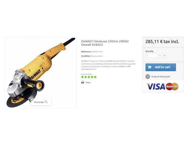 Dewalt haakse slijper d28423 qs - afbeelding 10 van  10