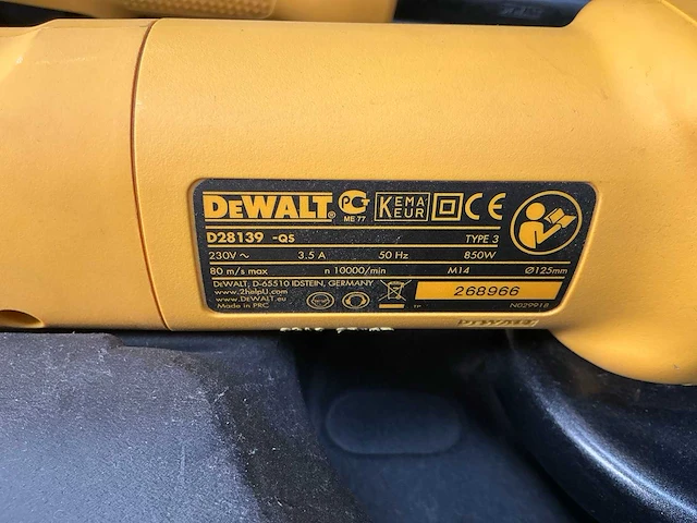 Dewalt haakse slijpmachine - afbeelding 6 van  8