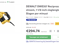 Dewalt reciprozaag dwe357 - afbeelding 9 van  9