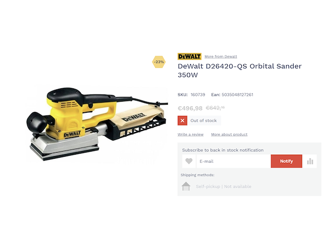 Dewalt vlakschuurmachine d26420 qs - afbeelding 7 van  7
