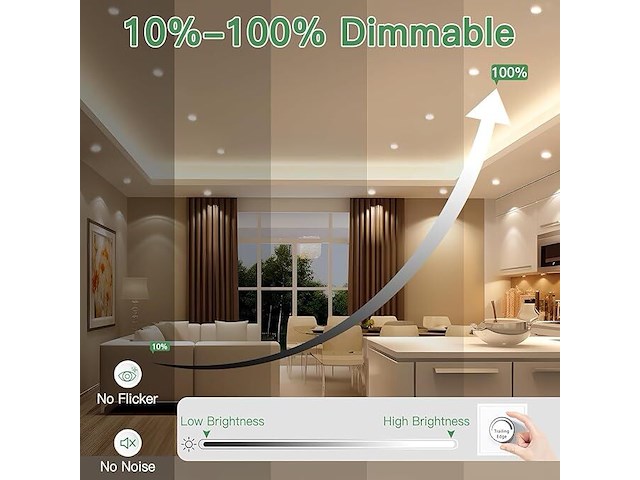 Dexnump led-inbouwspots set van 12 - afbeelding 2 van  3