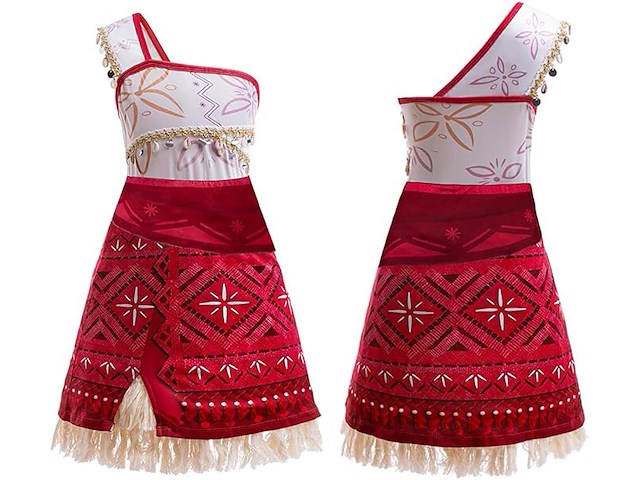 Dgmyfy vaiana prinsessenjurk (maat 100) - afbeelding 3 van  4