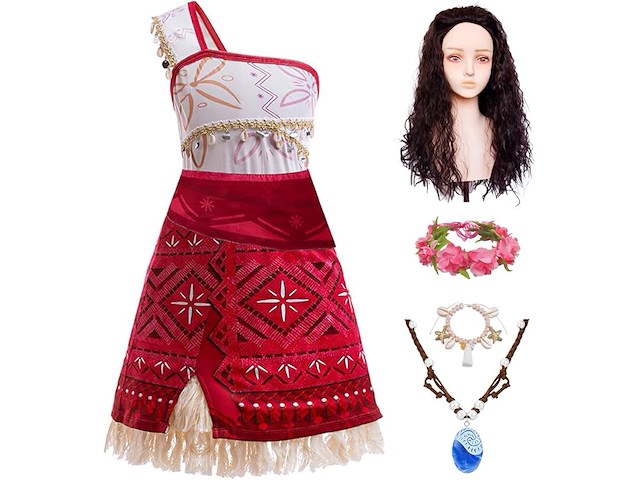 Dgmyfy vaiana prinsessenjurk (maat 100) - afbeelding 1 van  6