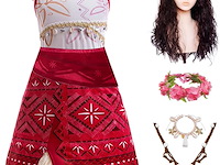 Dgmyfy vaiana prinsessenjurk (maat 140) - afbeelding 1 van  4