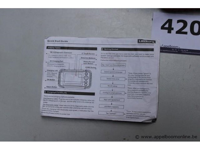 Diagnosetoestel launch professional 123i, werking niet gekend, zonder kabels - afbeelding 2 van  4