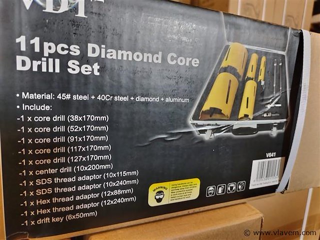 Diamant kerborenset 11 delig - afbeelding 4 van  4