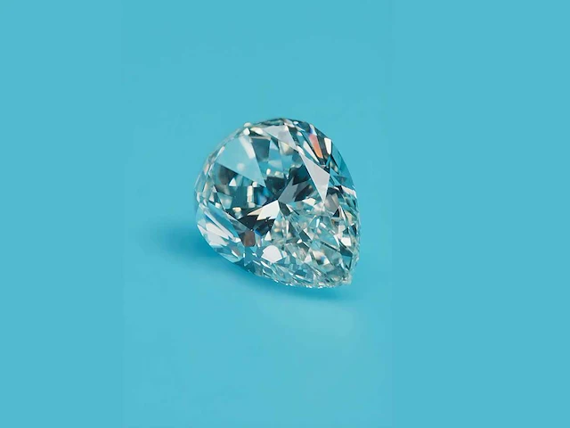 Diamant-pear cut 2 ct's - igi gecertificeerd f vs2 - afbeelding 3 van  4