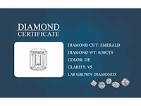 Diamant-smaragdvorm 0,50 cts de vs - afbeelding 3 van  5