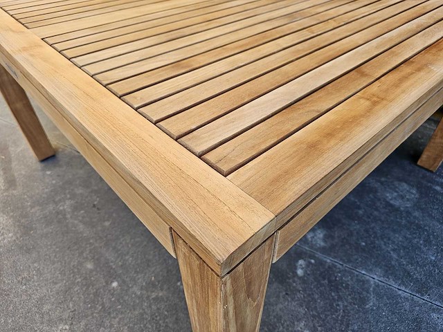 Diamond collection - teak tuintafel briston 150x 150cm met blokpoten - afbeelding 4 van  4