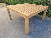 Diamond collection - teak tuintafel briston 150x 150cm met blokpoten - afbeelding 1 van  4